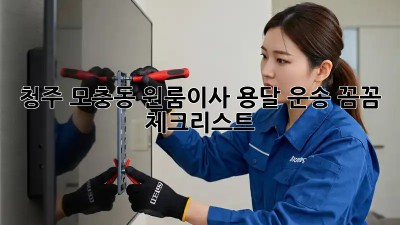 청주 모충동 원룸이사🚚 용달 운송, 꼼꼼 체크리스트💯